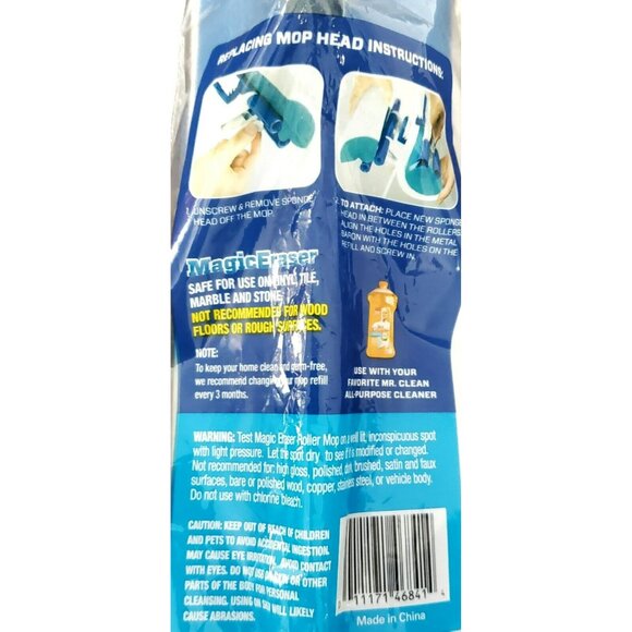 New Mr. Clean Magic Eraser Roller Mop Refill Replacement MopHead Floor Cleaner - Picture 2 of 8